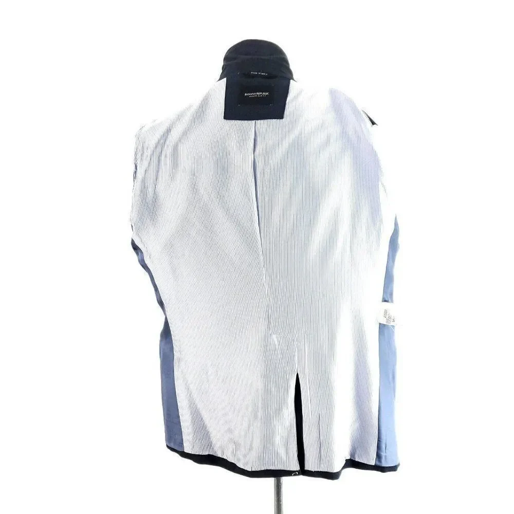 Banana Republic Cotton 2 Button‎ Blazer 42S Blue Surgical Button